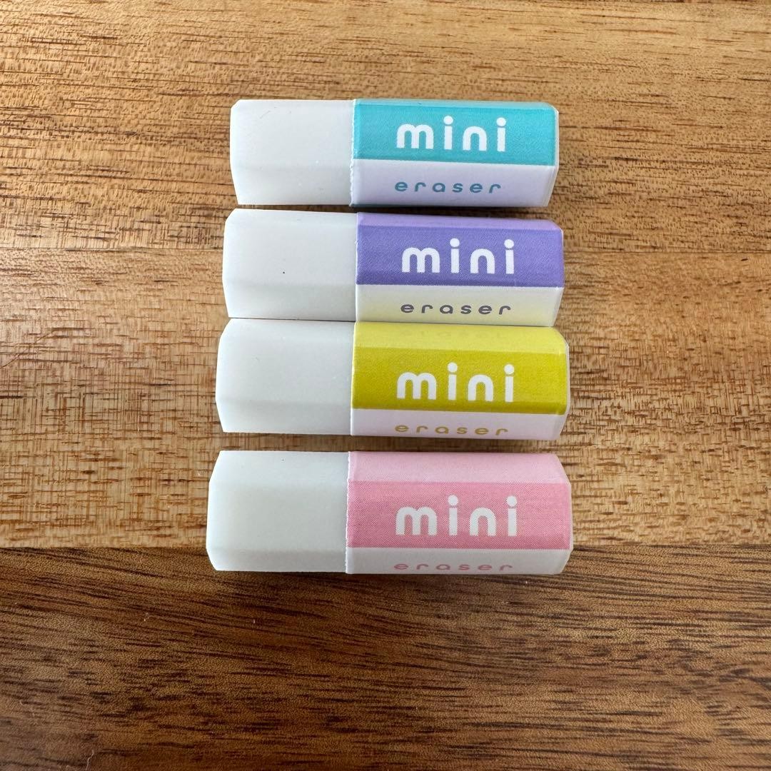 Pencil Eraser, Small Gift, 2B Pencils, Mini Eraser Set, 10 Pcs, Wrapped #d42b37