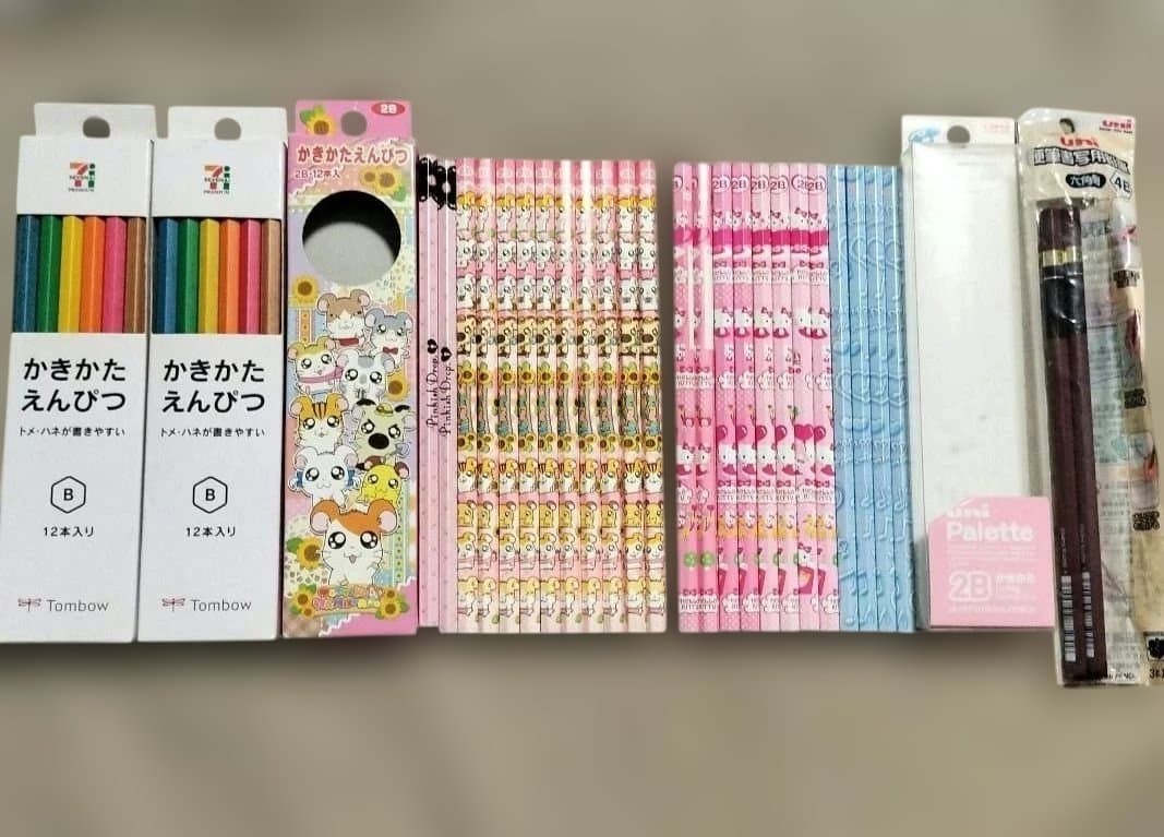 4 dozen drawing pencil B 2B hexagon shaft & 2 4B for writing #69784e