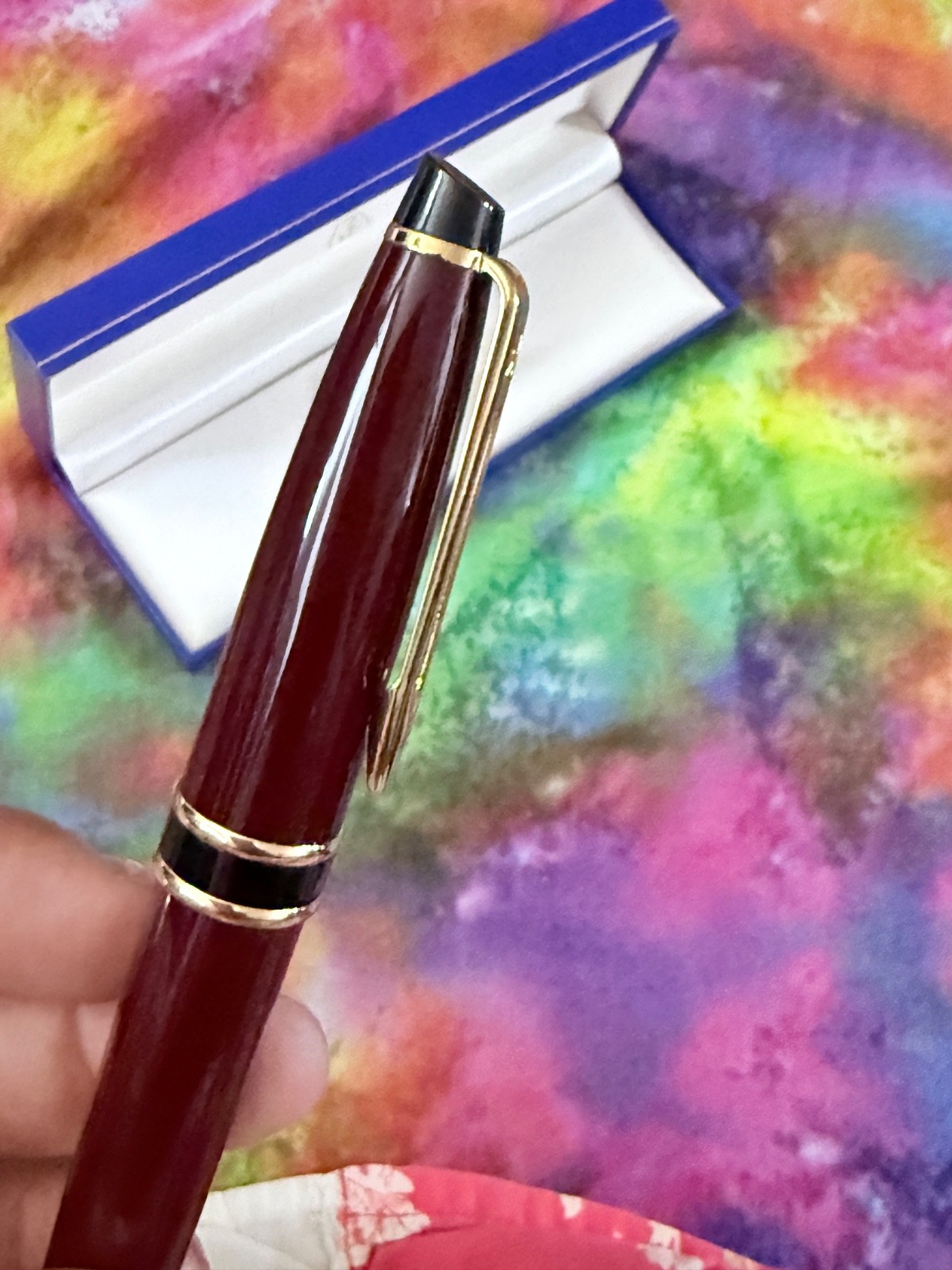 Waterman Paris Vintage X-pert Solid Burgundy Cartridge Fountain Fill Pen France