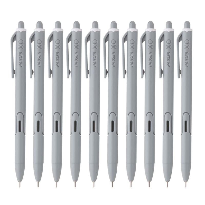 Hauser XO RT Retractable Ball Pen Black Ink Set of 10 Smooth Writing Pens