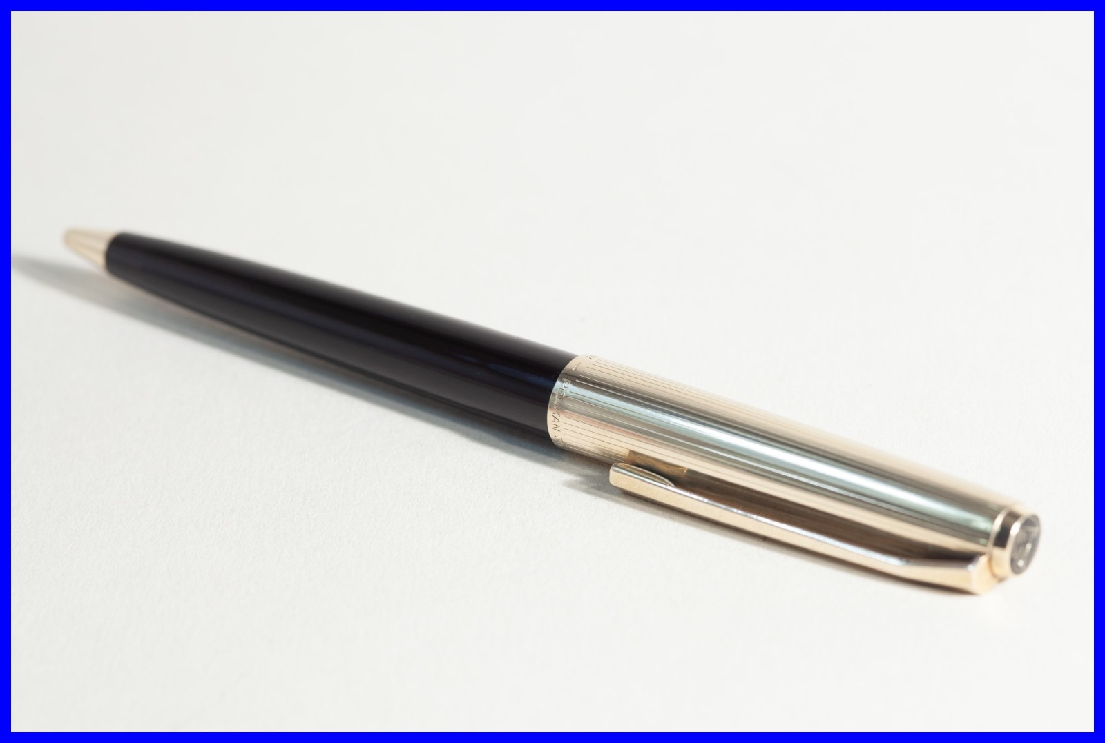 1966 Pelikan R 30 Ballpoint Pen Schwarz & Rolled Gold Labad Engraving