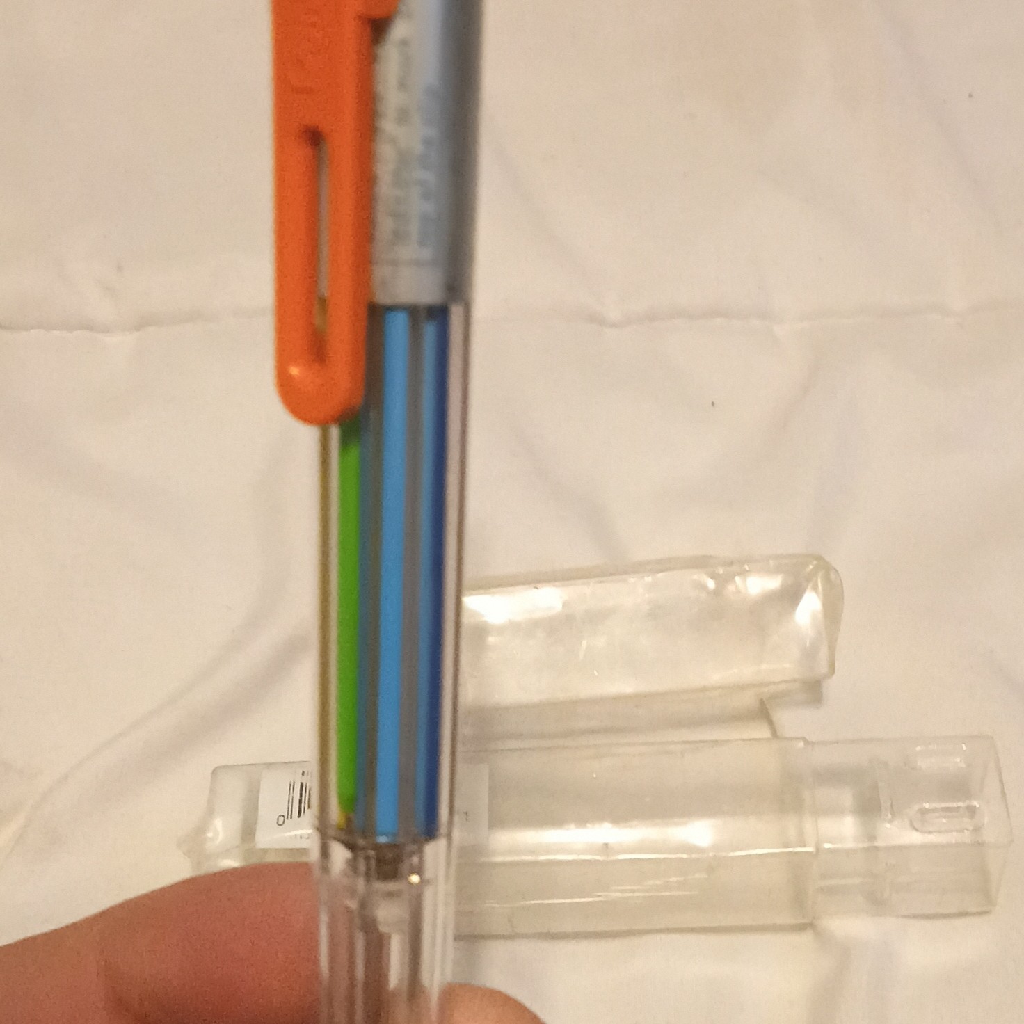 Pentel Plastic Multicolor Retractable Ballpoint Pen w/ Multicolor Ink & Case