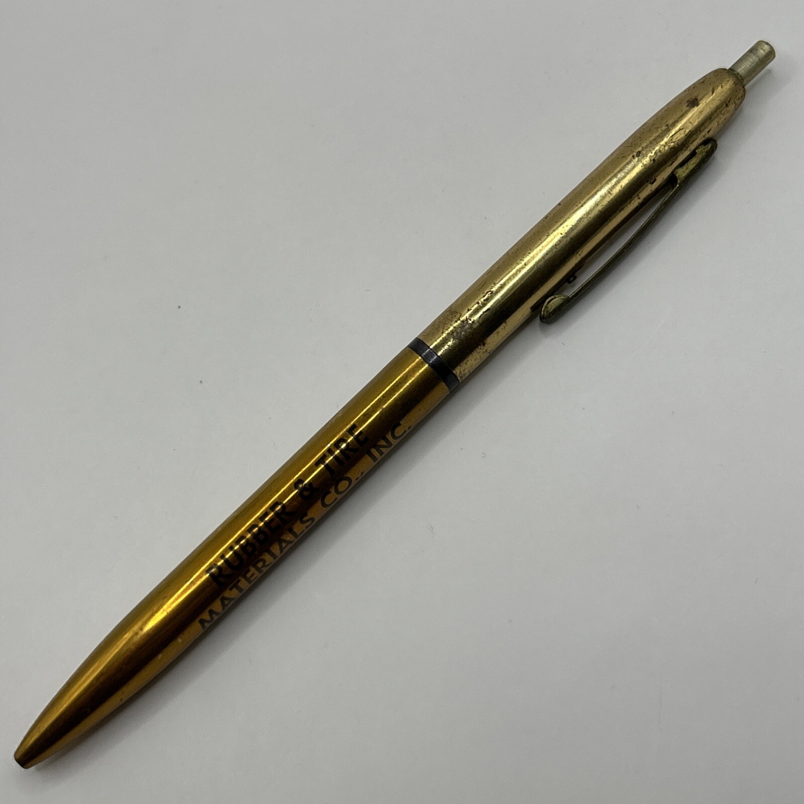 VTG c1960s Ballpoint Pen RUBBER & TIRE MATERIALS CO. 1119 Holmes Kansas City, MO