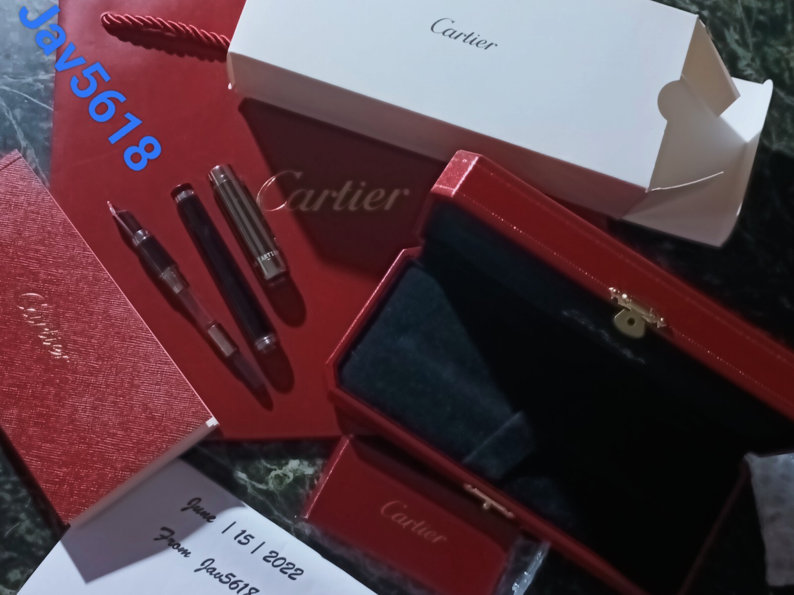 CARTIER PASHA FOUNTAIN PEN PLATINUM 18 kt GOLD NIB LOGO C BARCODE,ART,NEW, ♛♛♛♛
