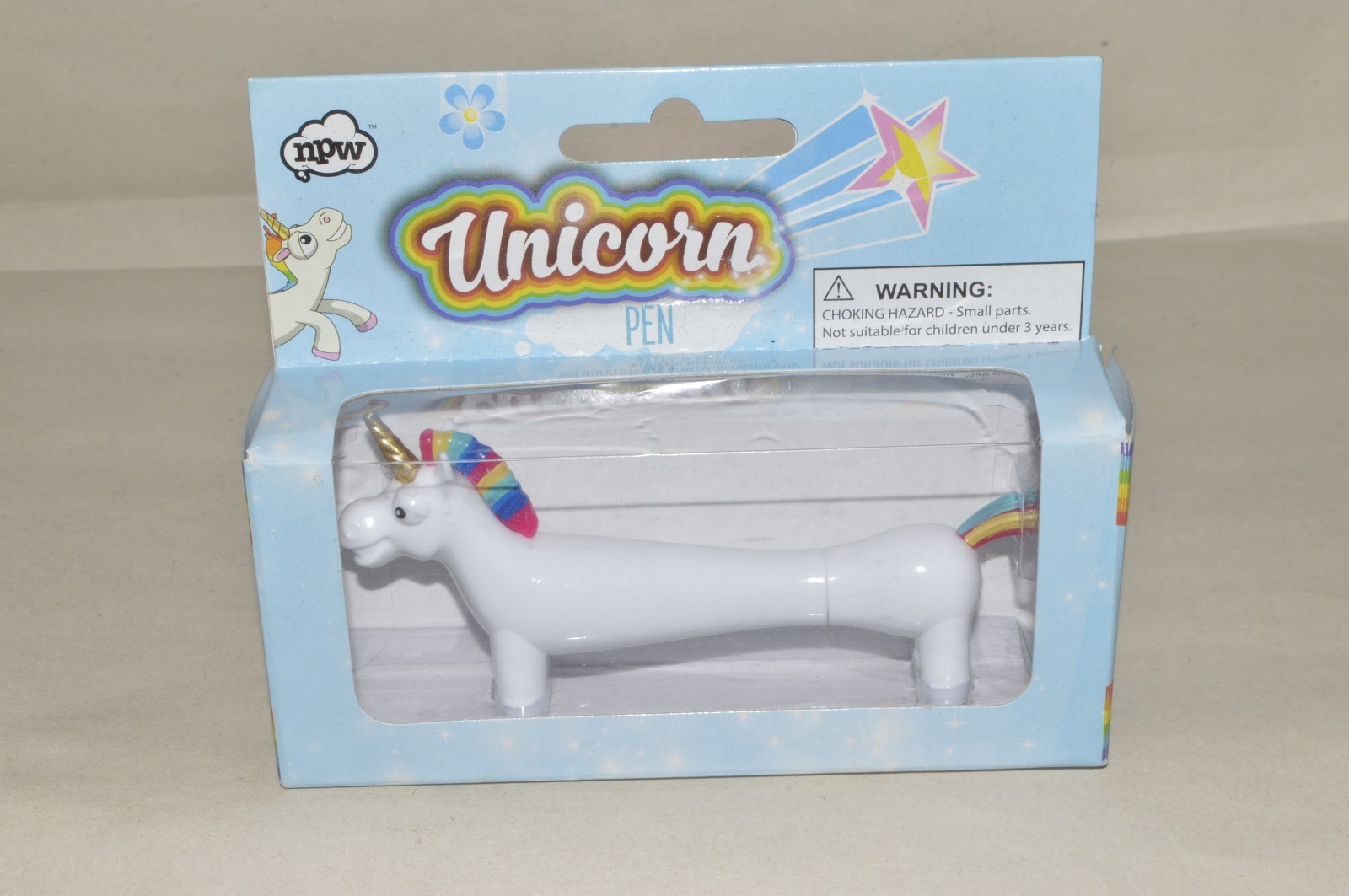 NPW Stuart the Unicorn Rainbow writing pen novelty toy desk trinket gift