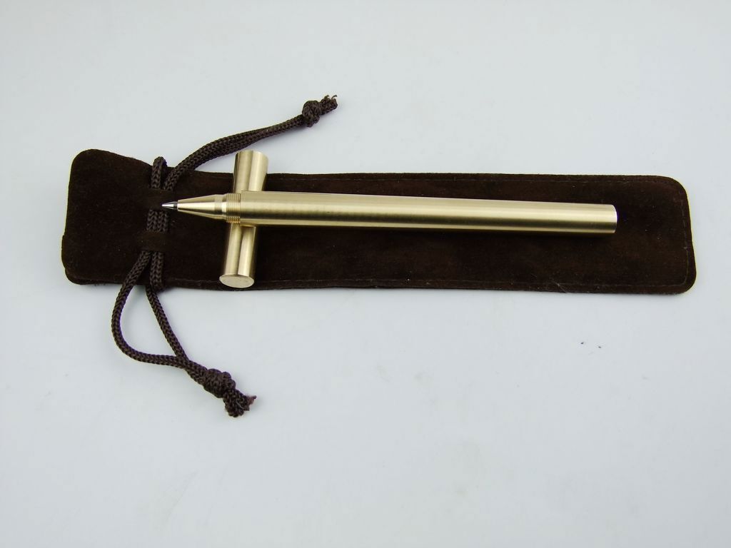 Handmade Solid Brass Ball Point Pen Office Ballpoint Pen With Clip Gifts New
