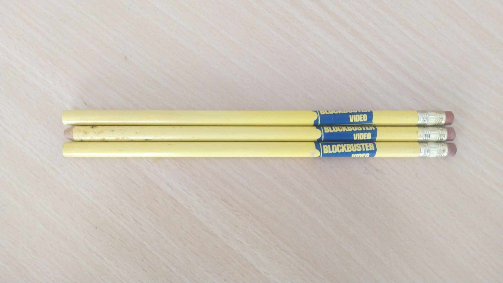 Blockbuster Video Branded 3 Pencils
