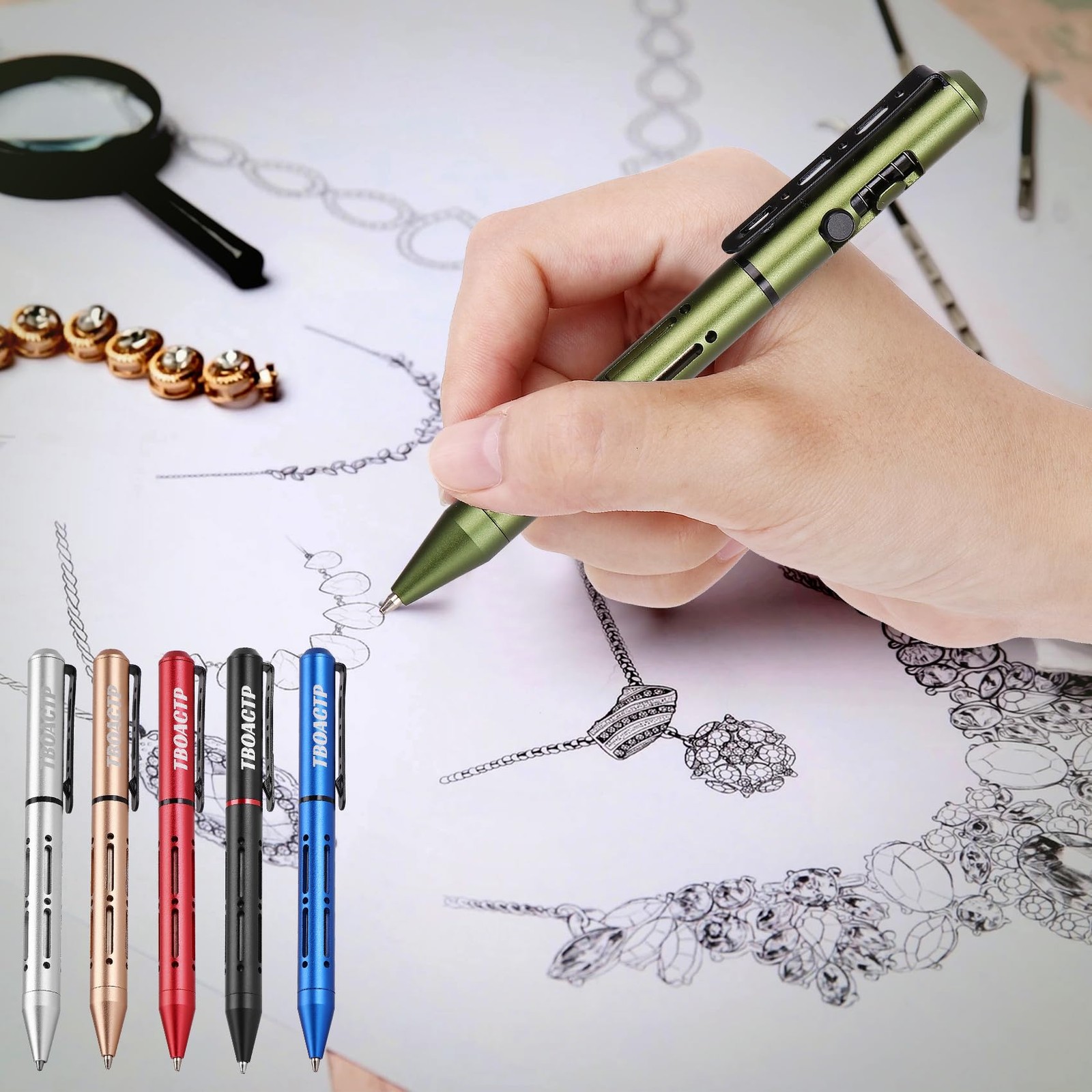 Tboactp 4.7 Mini 3 Edc Ballpoint Pen Pencil And Stylus In One 2 Refill 6 Pencil