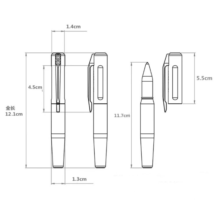 Imported PEI Titanium Alloy Pocket Signature Pen Writing Portable Outdoor EDC