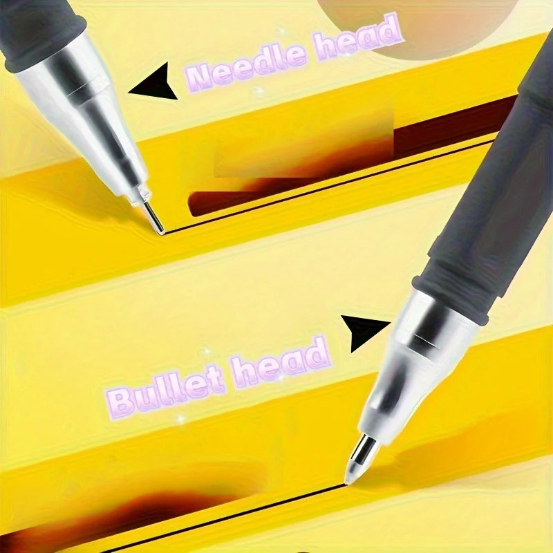 5/10/20pcs Quick-Drying Gel Pens, 0.5mm Fine Tip, Black Ink – Ideal Choice for O