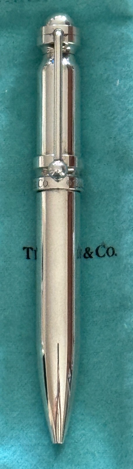 Tiffany & Co. Pen Ballpoint Paloma Picasso Groove Sterling Silver 925