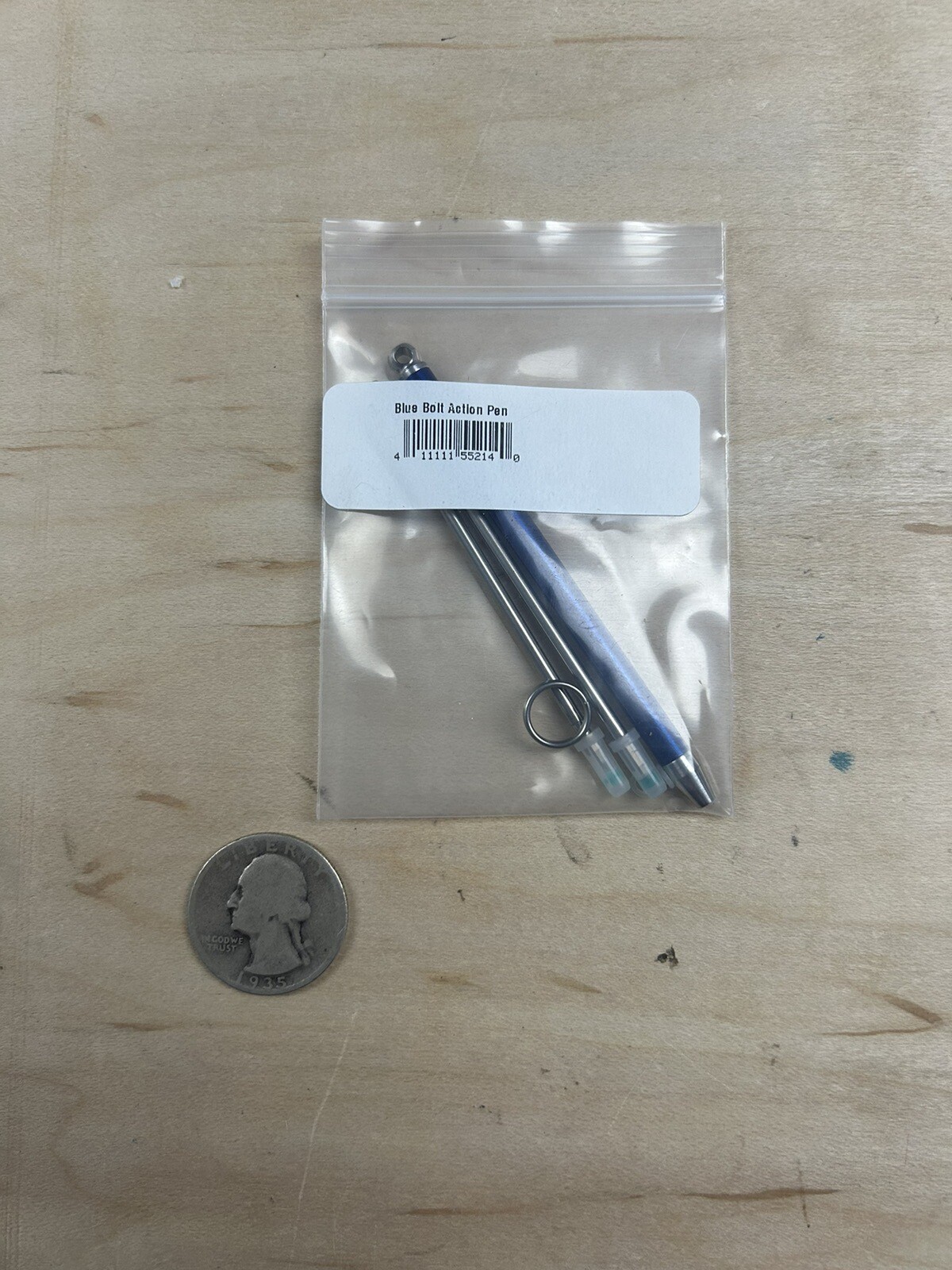 Flytanium x Blade HQ Mini Titanium Bolt Action Pen – Blue