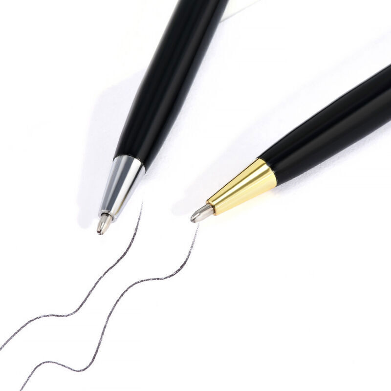 1pc Stainless Steel Ballpoint Pen Office Writing Ball Point For Student Gifts