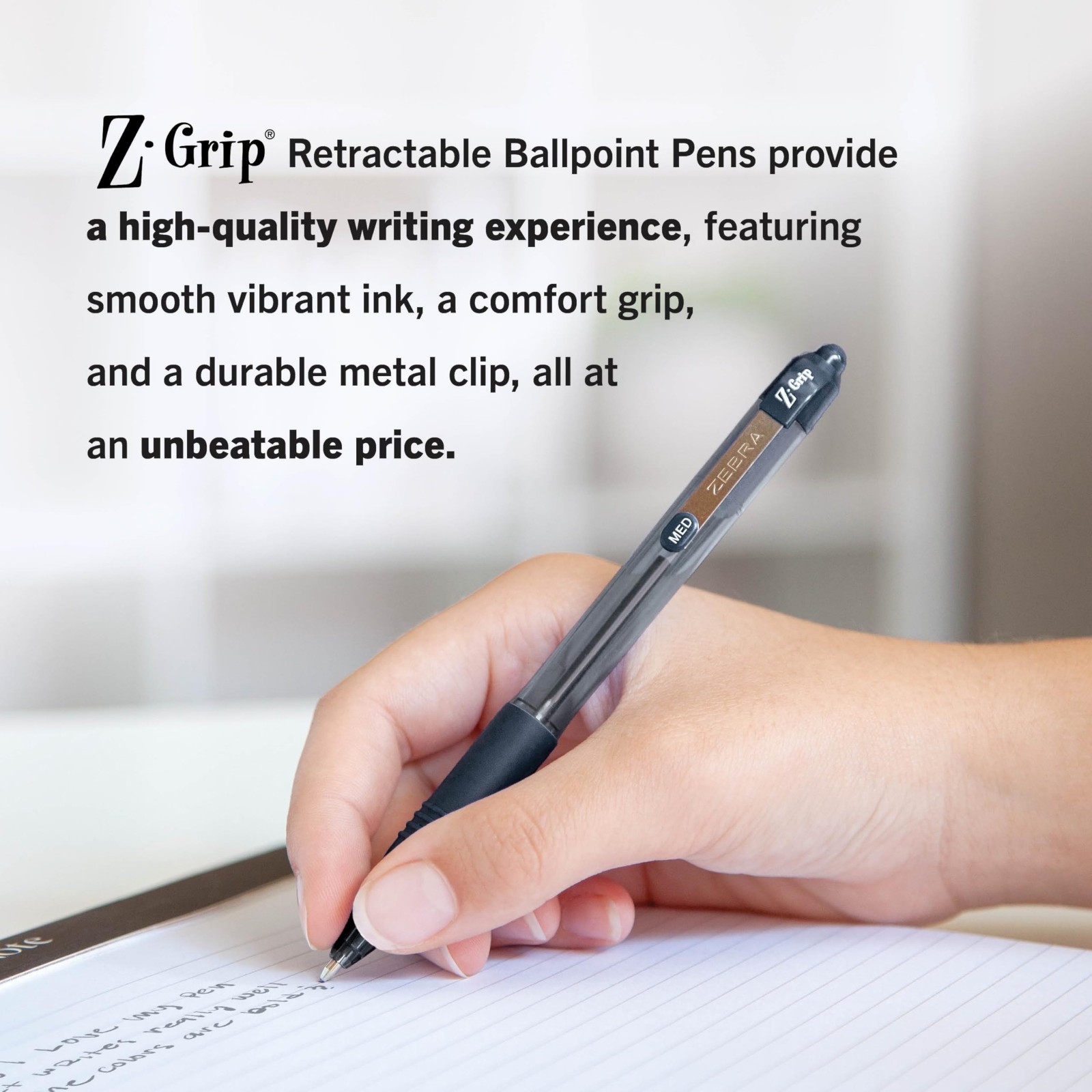 Smooth Writing Retractable Ballpoint Pens, Black Ink, 1.0mm, Bulk 108 Pack – Ide