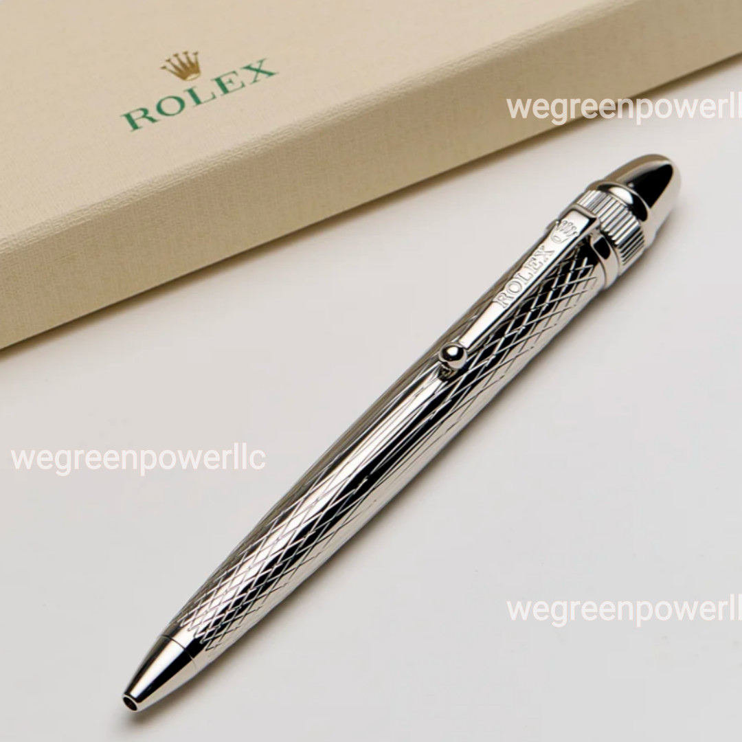 HOT Rolex Silver Diamond Style Palladium Finish Ballpoint Pen New w Box VIP Gift