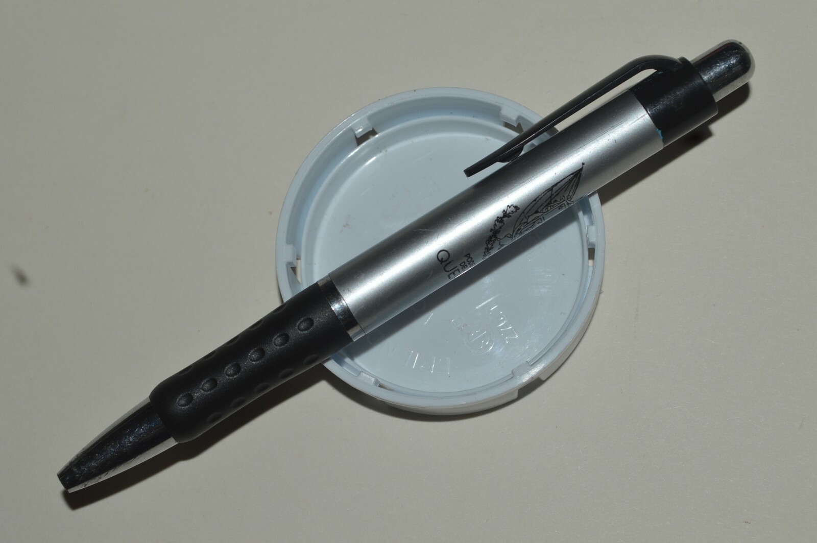Vintage Estado De Queretaro Mexico Promo Ballpoint Pen Gray Barrel All Plastic