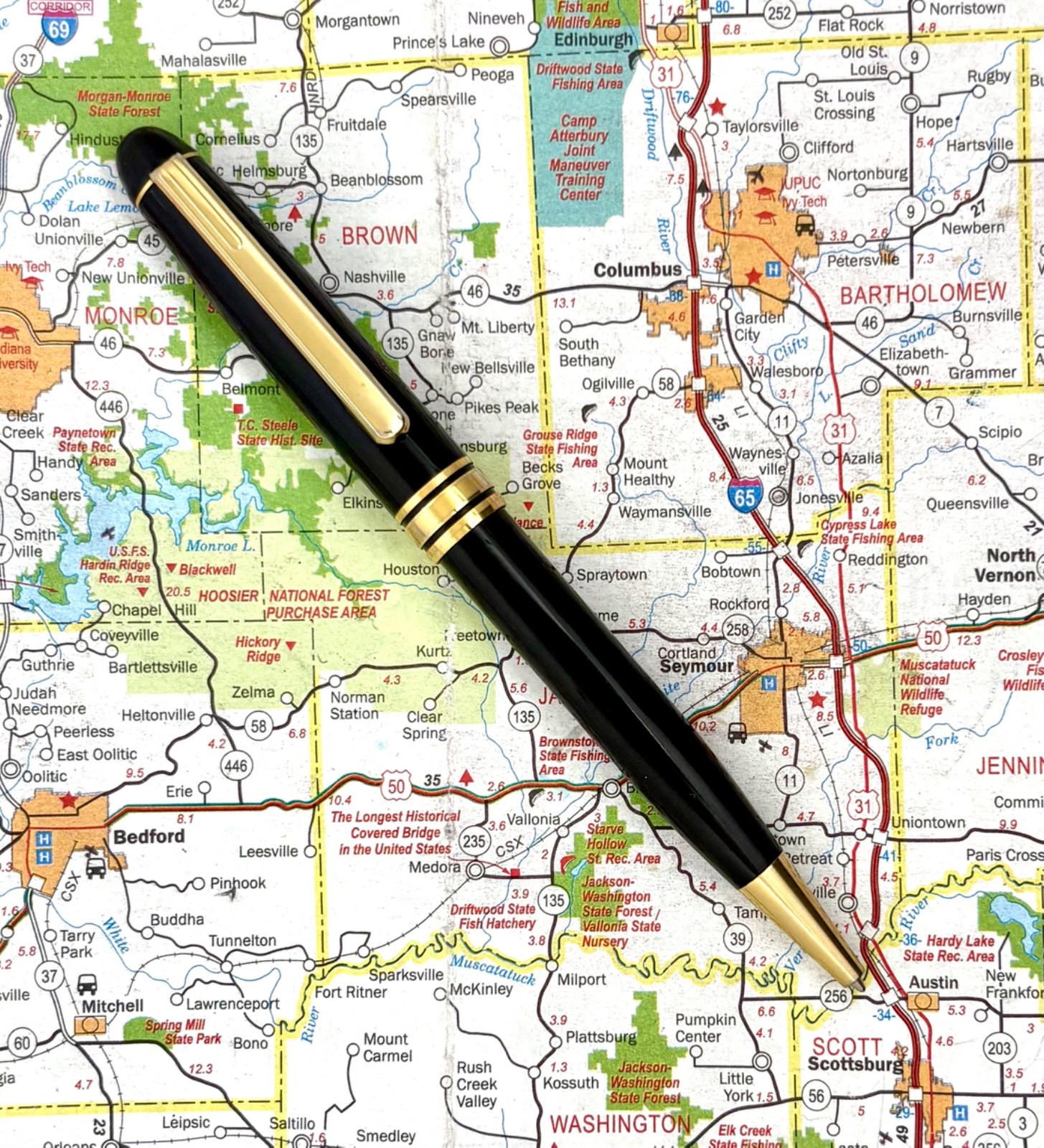 United States Customs Service Ballpoint Pen, Black plastic w/ Gold Plated Trim
