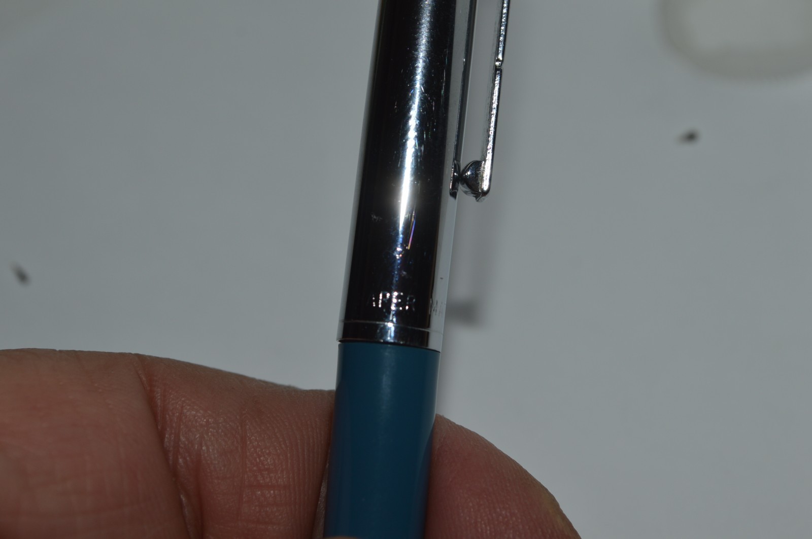 PAPER MATE Profile #2 Reg Grip Ballpoint Pen Blue Barrel Made In USA 1990s
