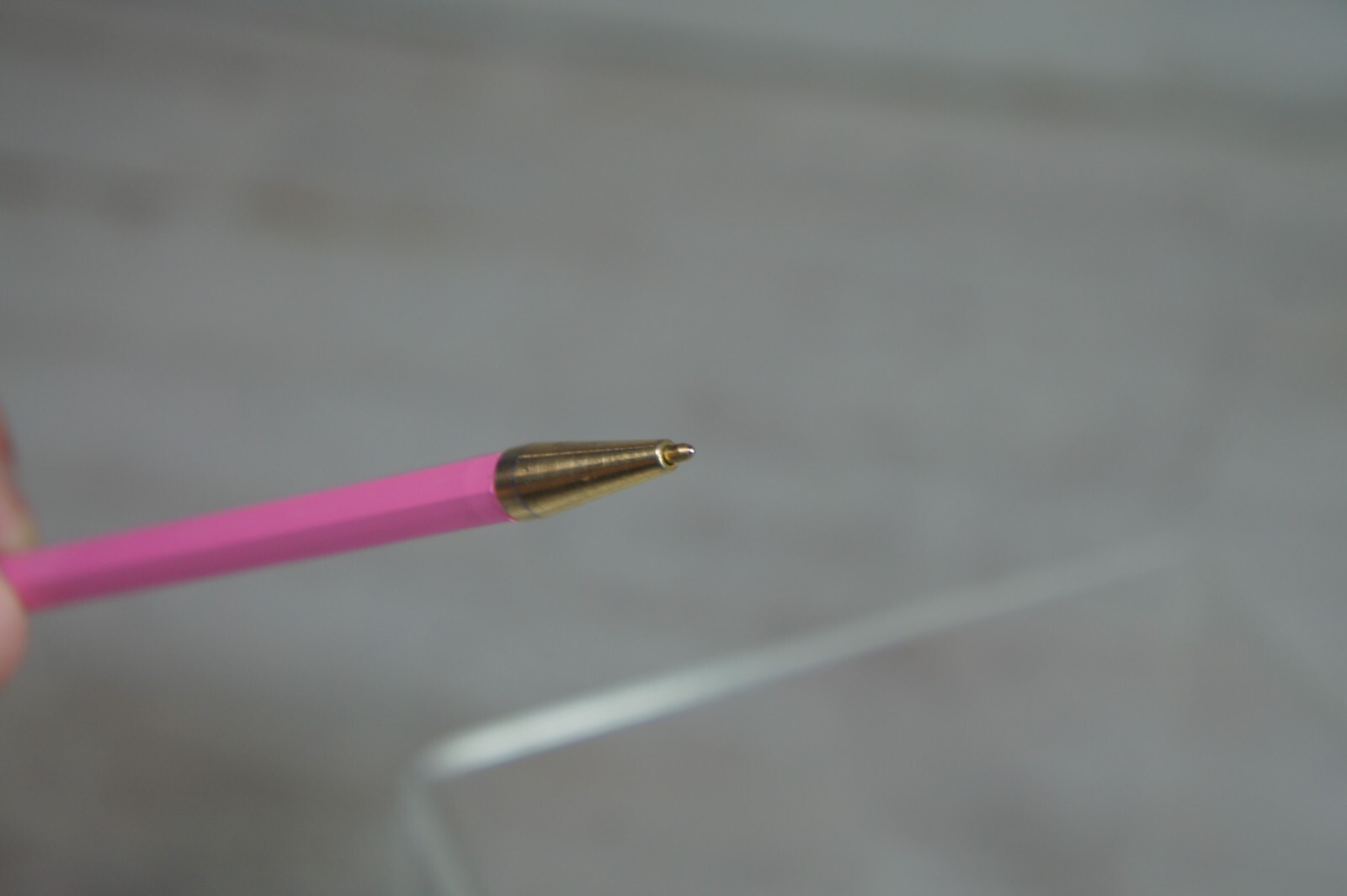 Vintage Blue Riter New York Pencil Co Pen Pink Brass 5″ *Dry Ink*