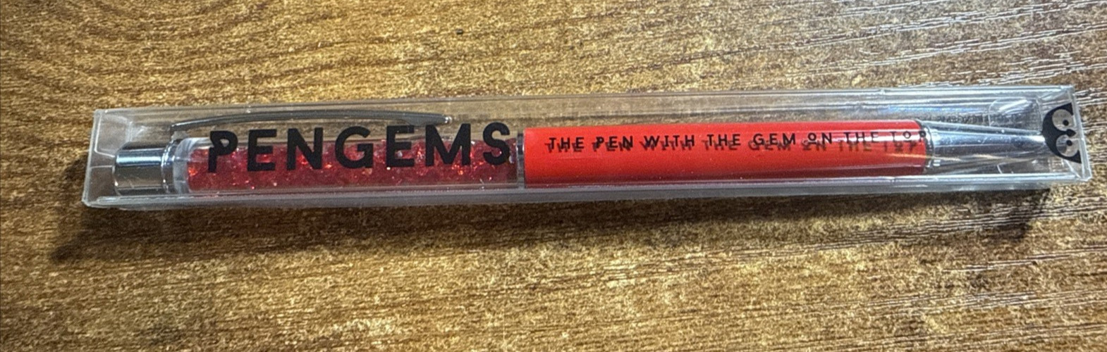 PenGems Pen with Gem – w/ Colored crystals & BOX red