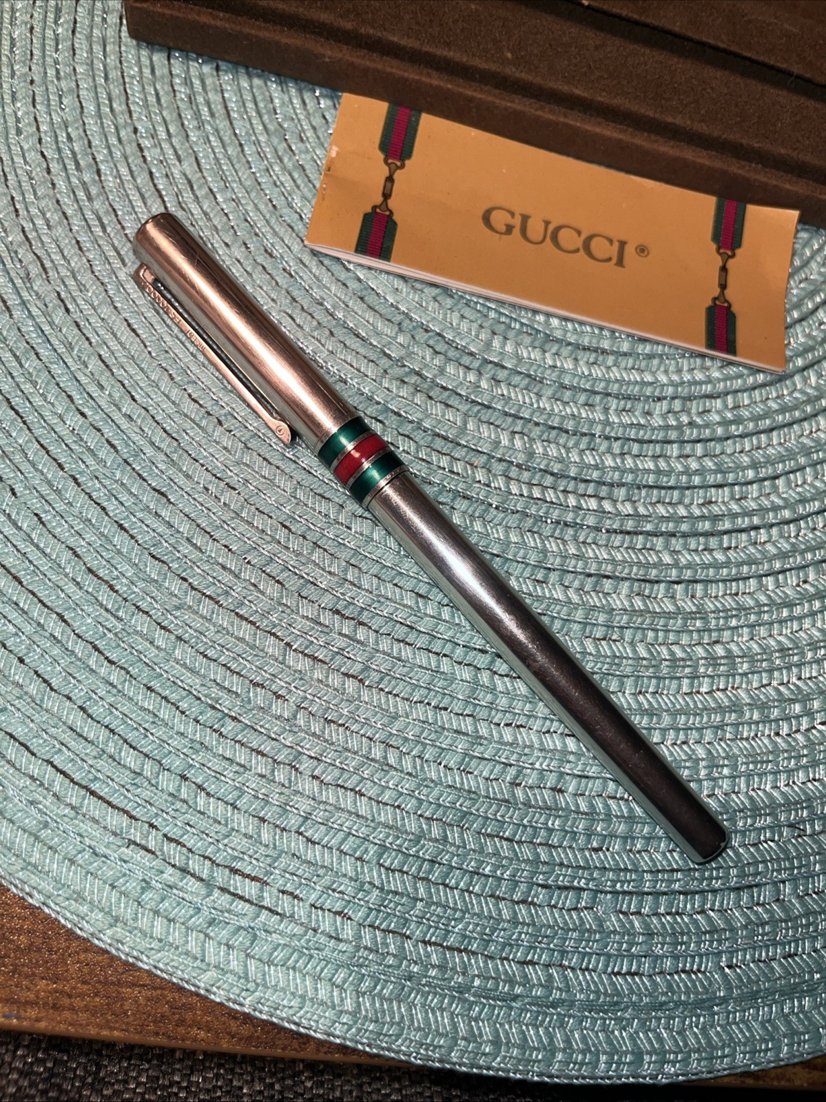 Vintage Gucci FS-10000 Solid Sterling Silver Ballpoint Pen – Working Box Papers