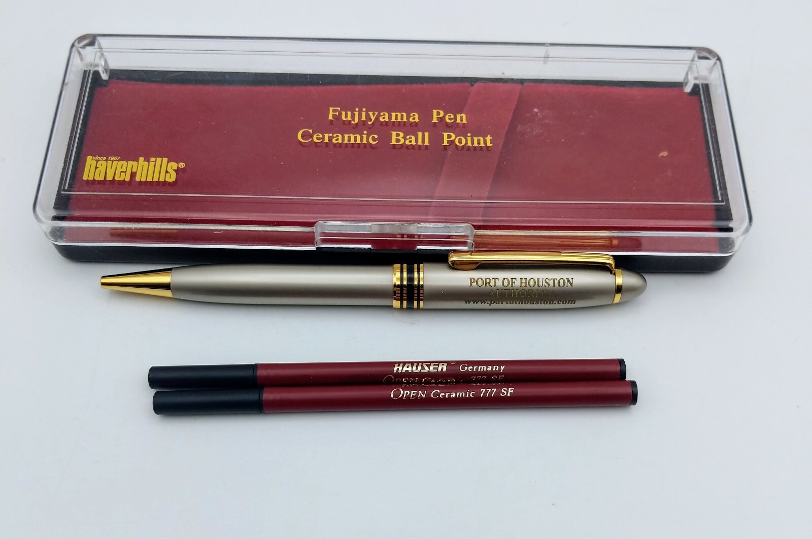 Port of Houston Authority Fujiyama Ballpoint Ceramic Pen w/ 2 Hauser Refills
