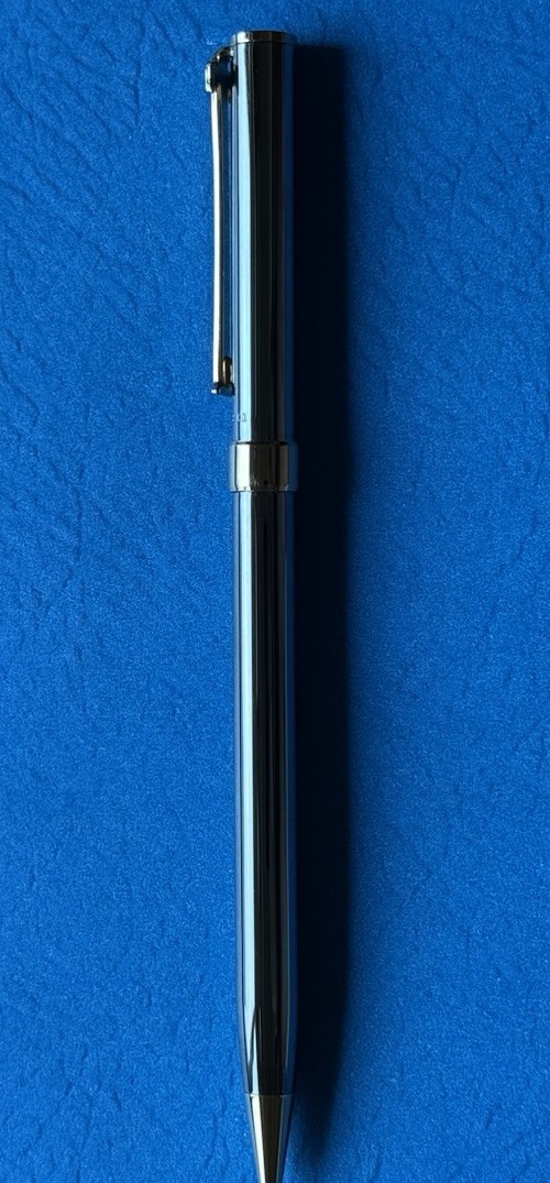 Tiffany & Co. T Clip Ballpoint Pen -Silver & Gold With Box & Pouch Excellent
