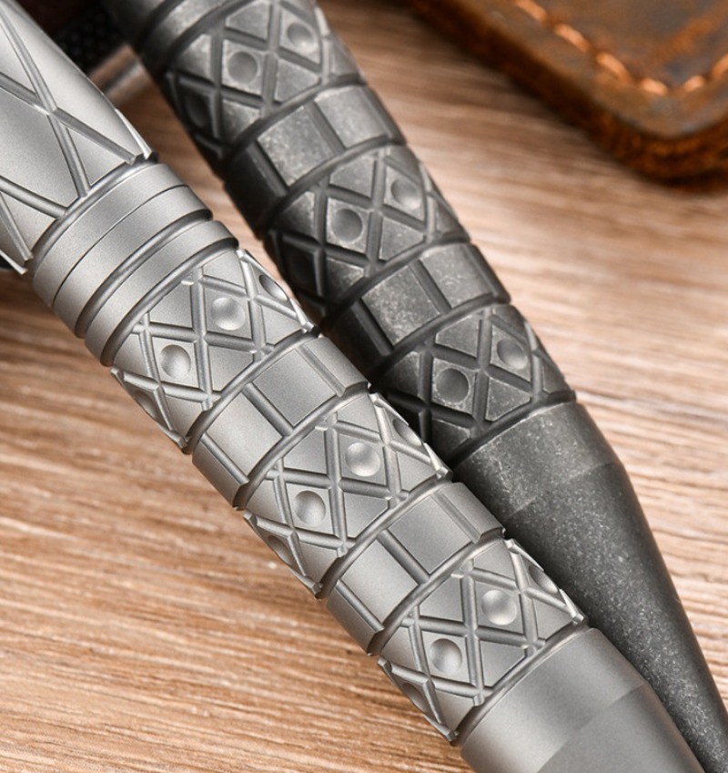 Handmade Titanium Ballpoint Pen Business Office Signature Writing EDC Pocket Pen