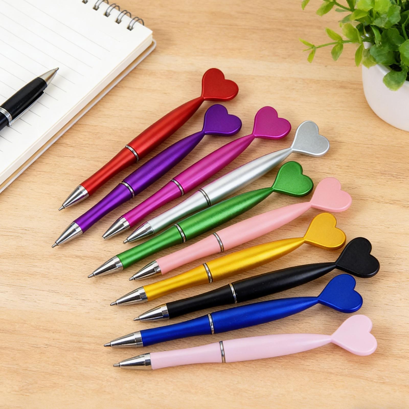10Pcs Valentine’s Heart Shaped Pens for Sketching Party Favors Office