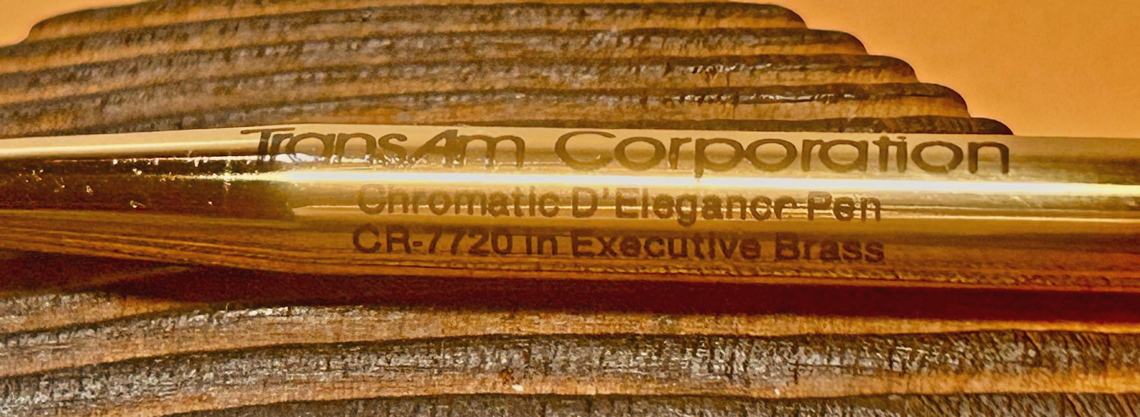 1986 Ritepoint CHROMATIC Salesman Sample CR7720 Brass PANASONIC Adv. Pen