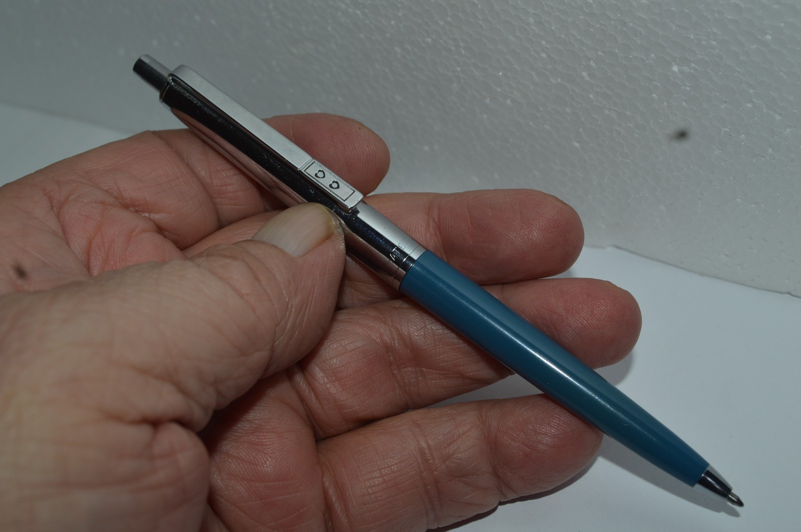 PAPER MATE Profile #2 Reg Grip Ballpoint Pen Blue Barrel Made In USA 1990s
