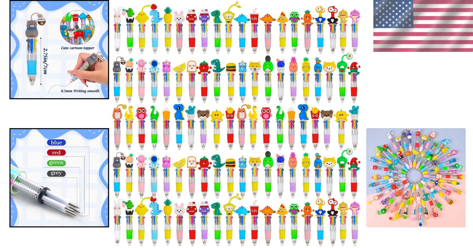 4-in-1 Ballpoint Pen Set for Birthdays, Children