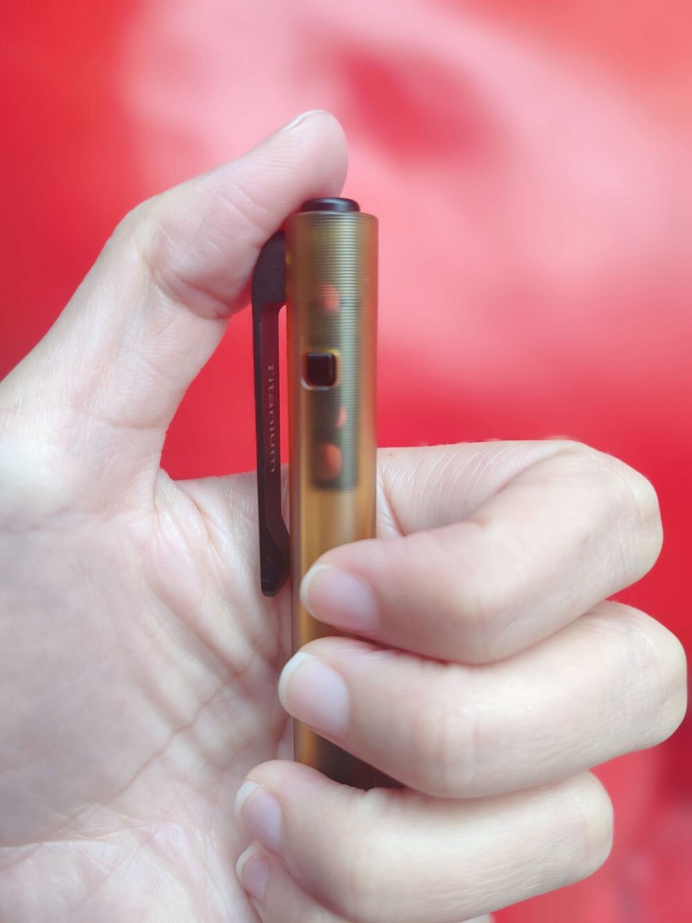 EDC PEI Titanium Alloy Pocket Ballpoint Pen Signature Writing Student Office Pen