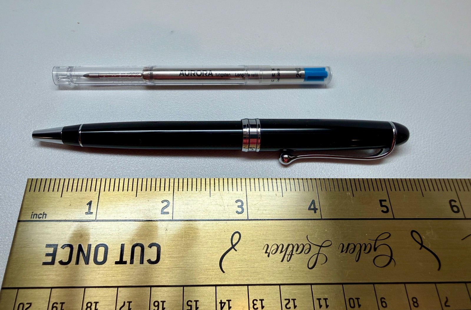 Aurora Ballpoint Pen – Black Resin – Made in Italy – New Genuine Aurora Refill