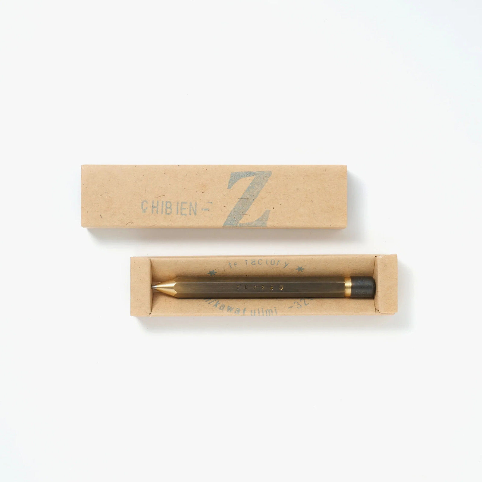 CHIBIEN Z Brass Ballpoint Pen 0.7mm Black Ink Japan TETZBO Kakimori