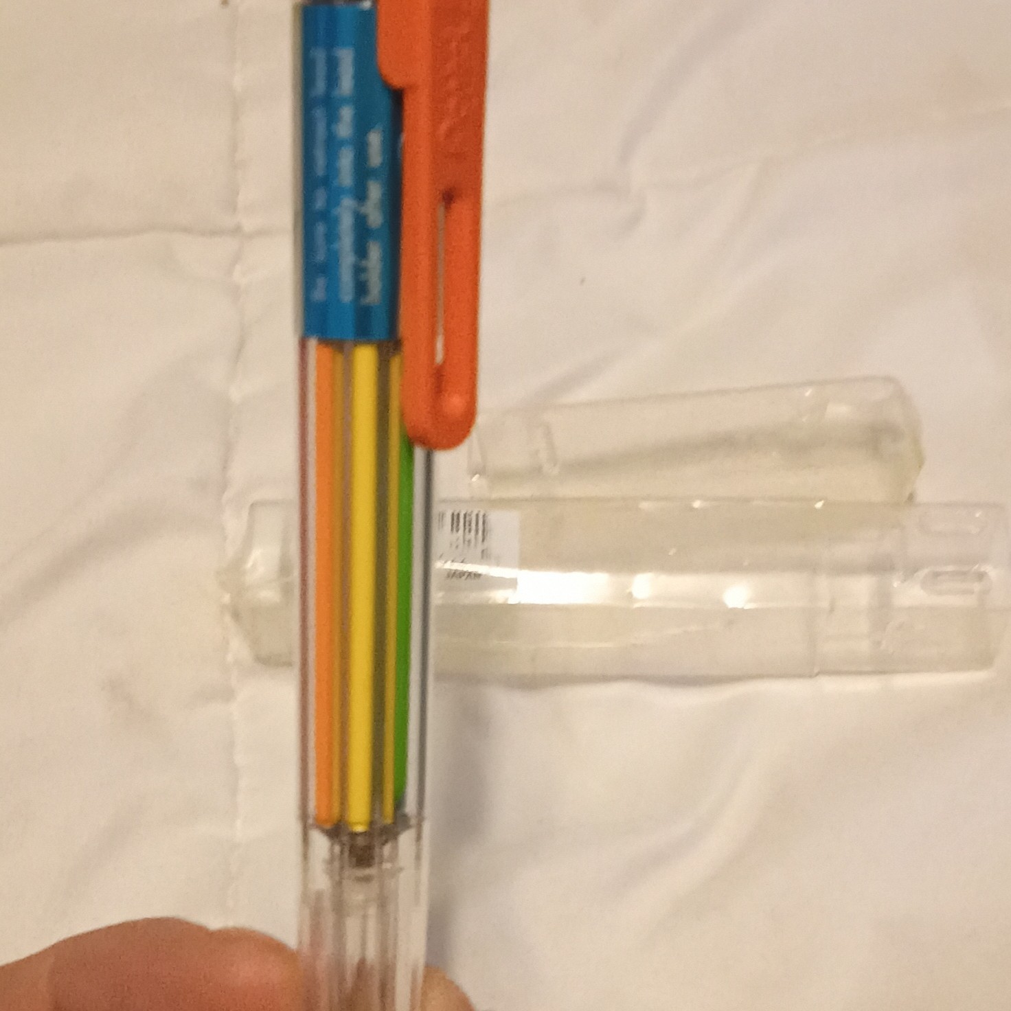 Pentel Plastic Multicolor Retractable Ballpoint Pen w/ Multicolor Ink & Case