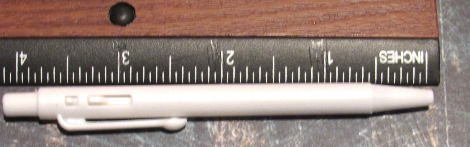 Set of 5 White Mini Click Top Ballpoint Pens-Great for pocket, purse, journal