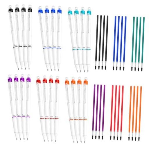Erasable Gel Pens, 0.7mm Retractable Colored 1 Count (Pack of 24) Multicolor