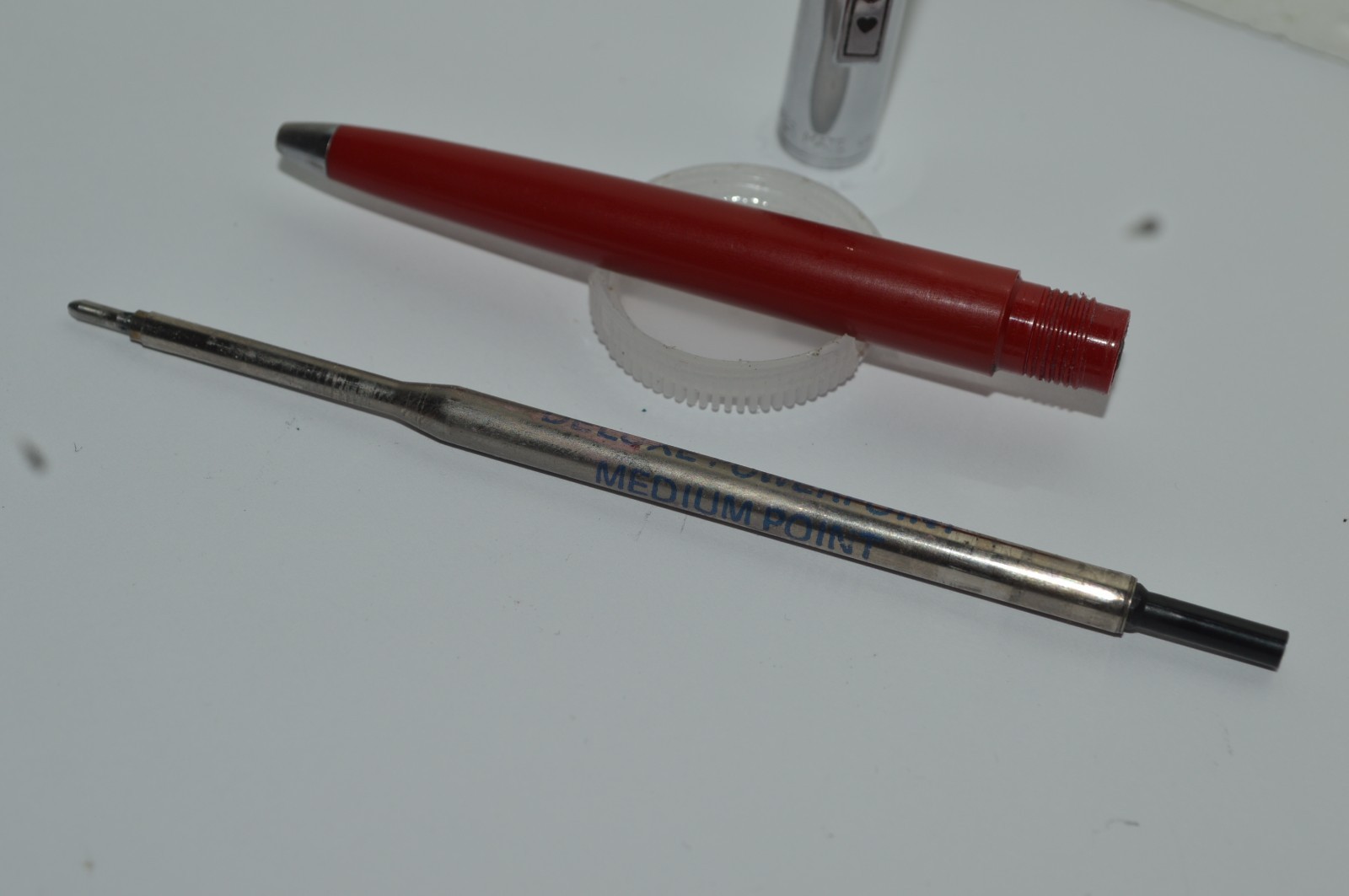 Paper Mate PROFILE #2 REGULAR Grip Ballpoint Pen Red Barrel Made In USA 1980s