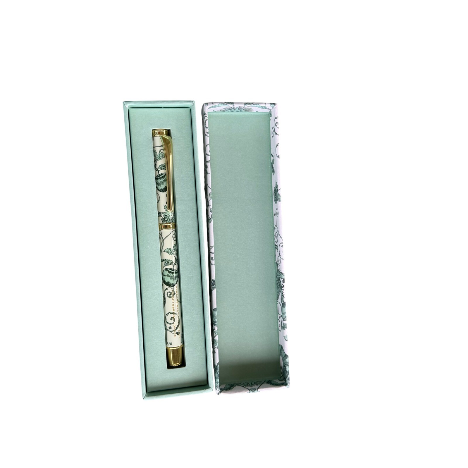 Harrods Menagerie Ballpoint Pen Unisex OS Green Gold Luxury London Souvenir Box