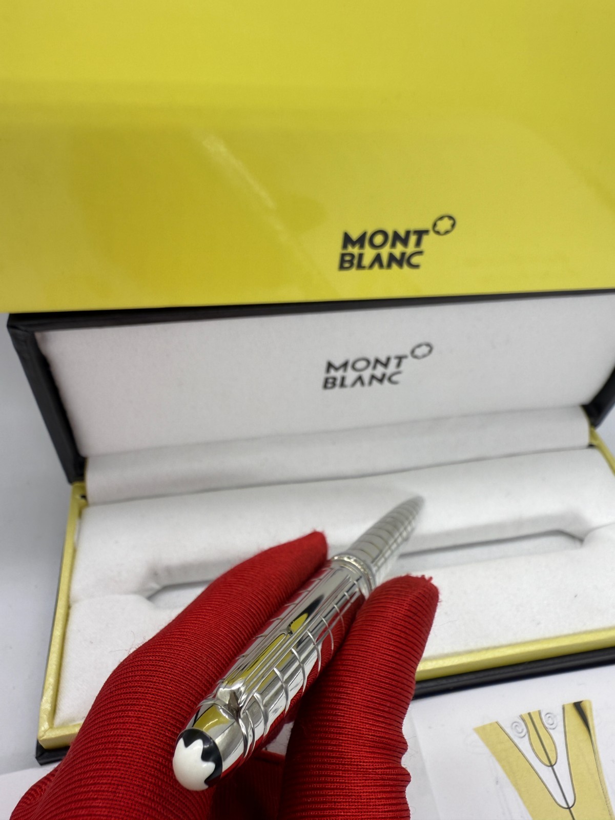 Montblanc Meisterstuck Legrand Solitaire Platinum Plated Faced Ballpoint Pen