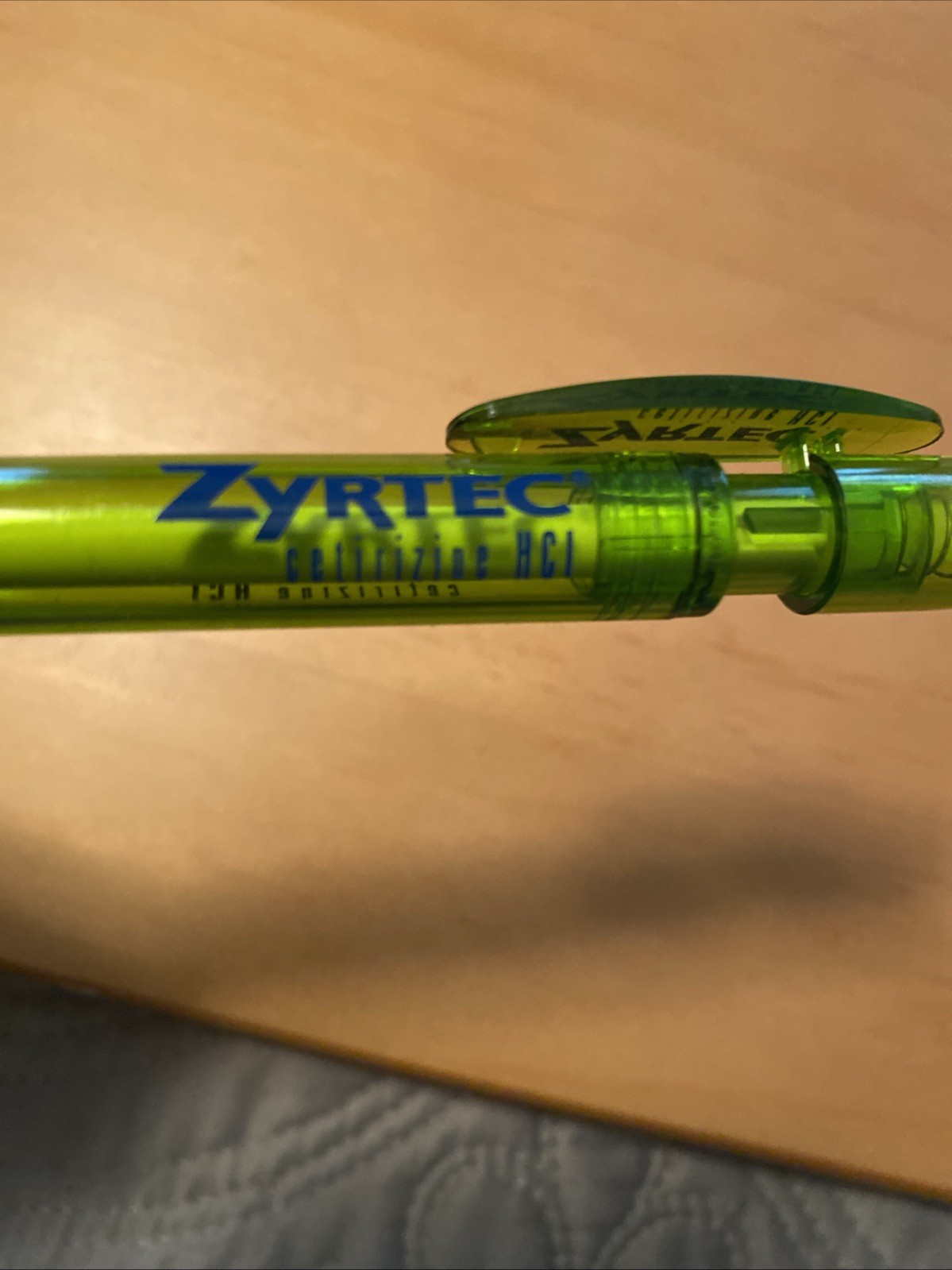 Inoxcrom Pharmaceutical Advertising Ball Pen ZYRTEC Ergonomic Grip See Through