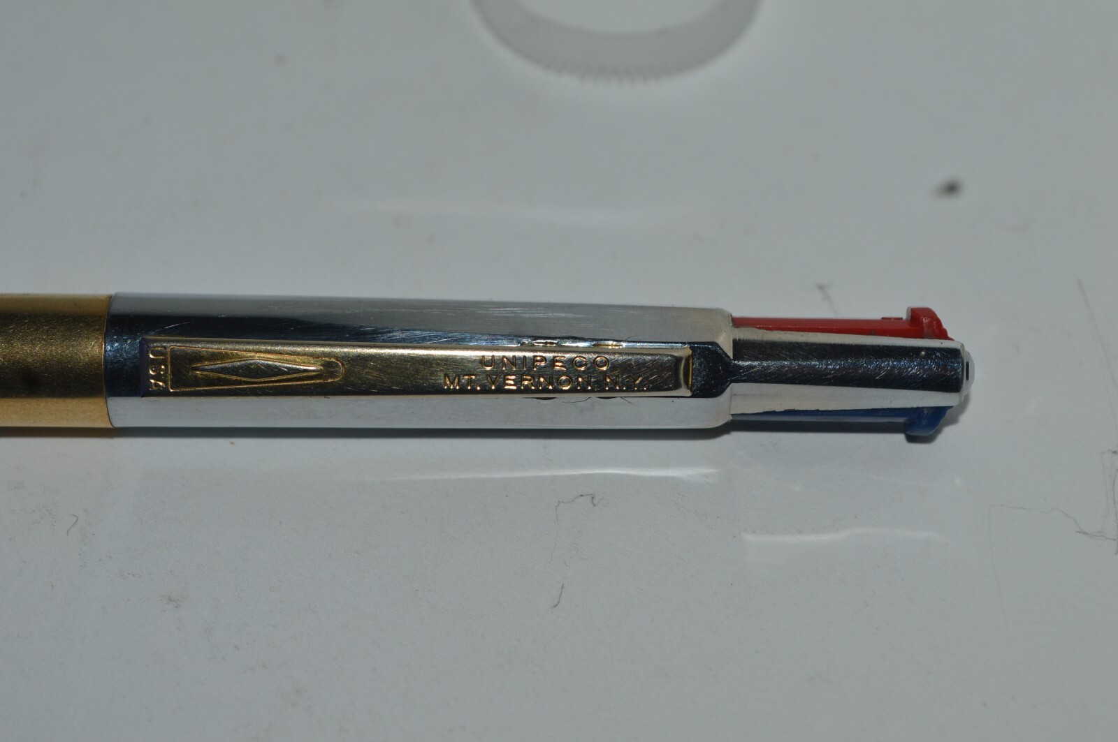 UNIPECO 2 Color Ink Ballpoint Pen W.S. Welborn Promo All Metal Body Tested Works