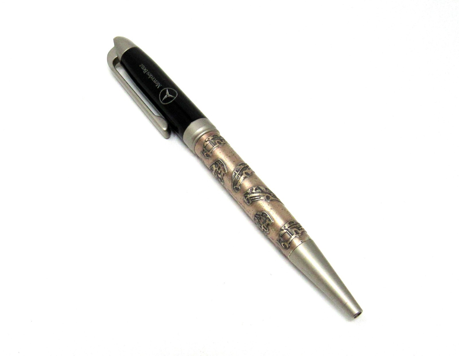 Vintage Mercedes Benz Collectible Ball Point Pen Twist Open Embossed Car Design