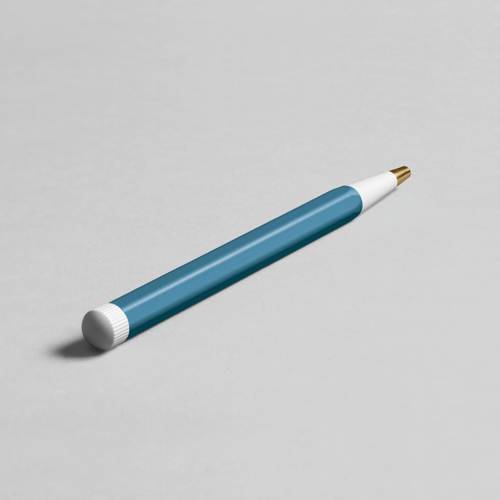 Leuchtturm1917 Drehgriffel Retro Gel Pen Stone Blue Hexagonal Design 1 Count