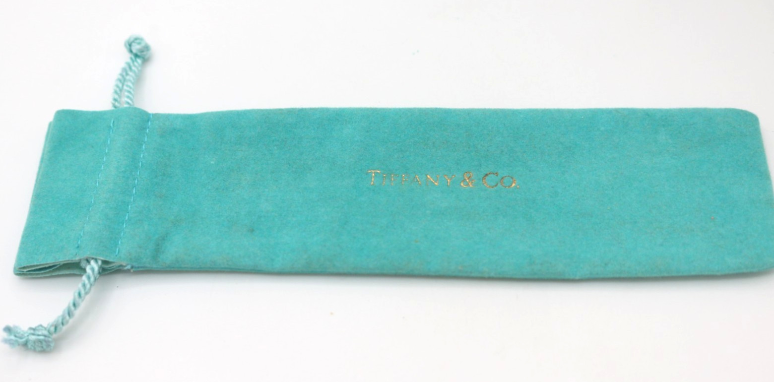 TIFFANY&CO. Sterling Silver 925 Golf Ball Clip Ballpoint Pen w/ Pouch