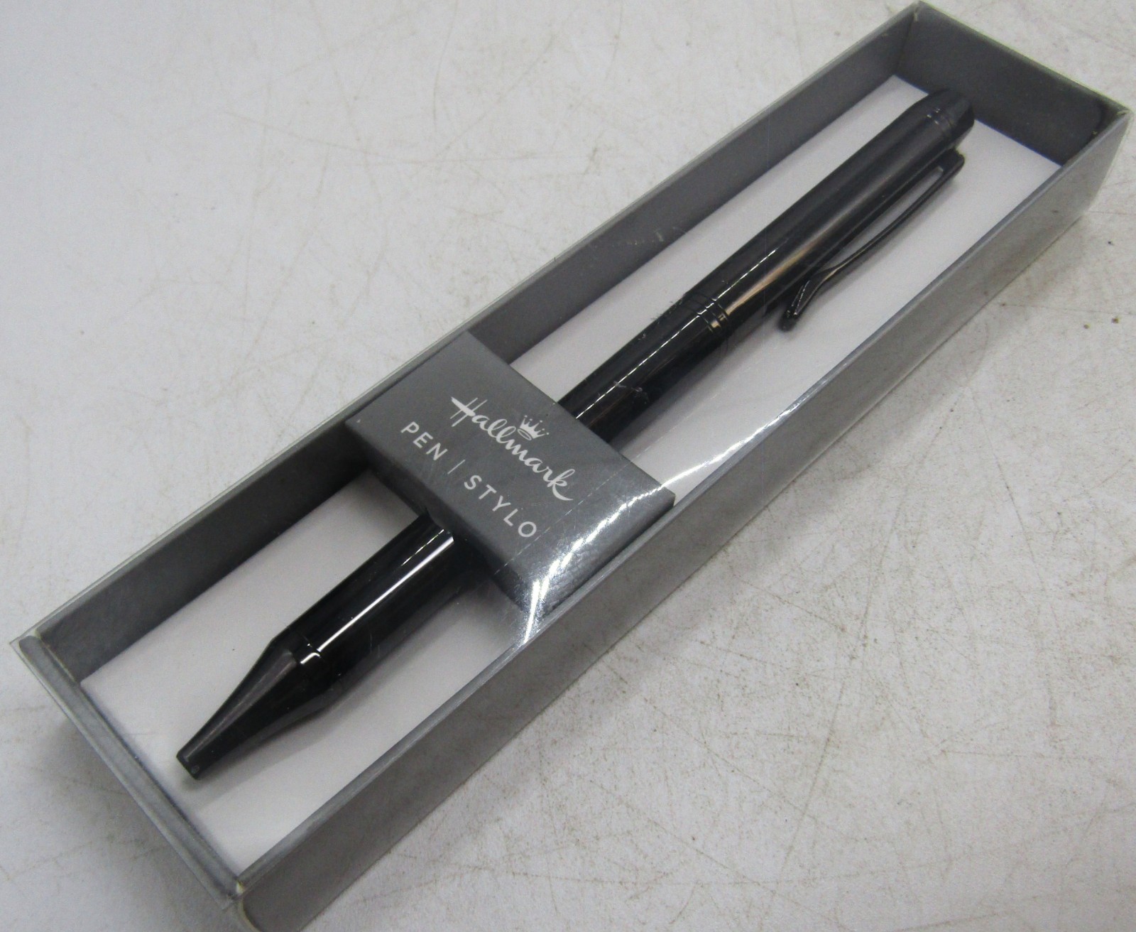 Hallmark Stylo Sleek Black Metallic Ballpoint Pen, NIB.