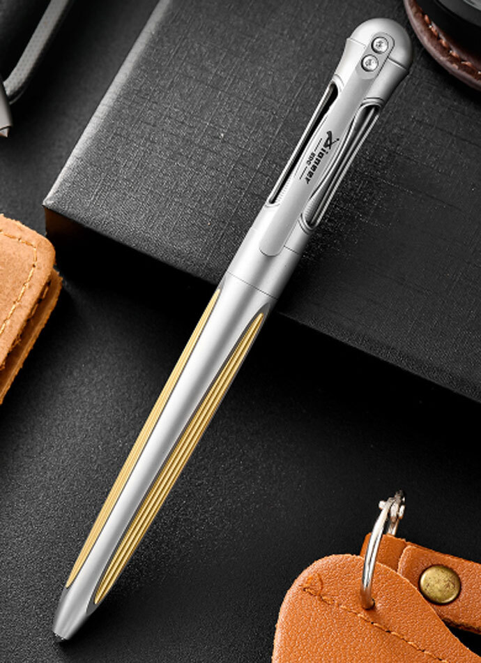 Practical Titanium Pocket Ballpoint Pen Signaturing Working Outdoor EDC Pen