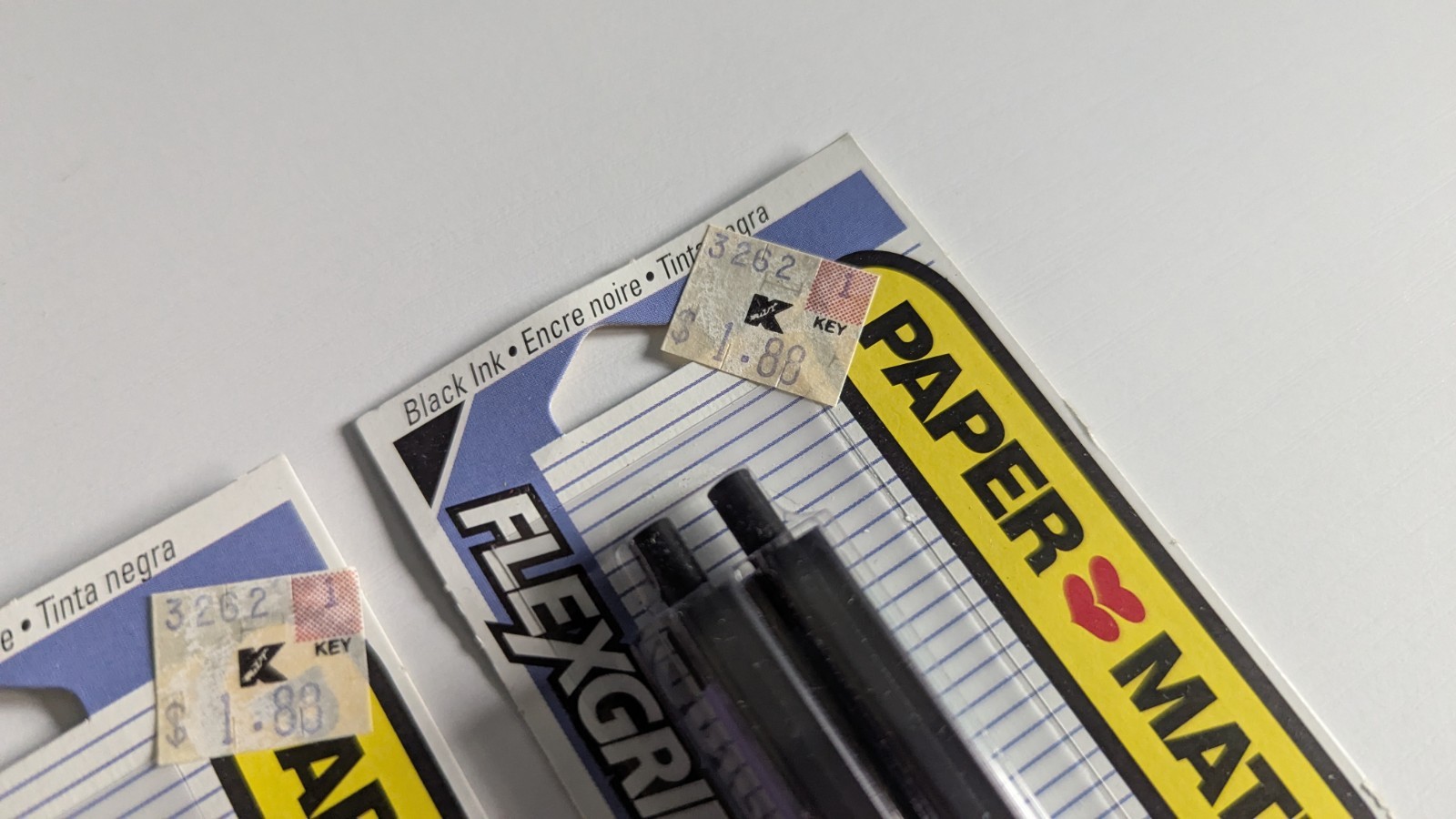 4 Vtg Paper Mate Flexgrip Retractable Ballpoint Pens Black Ink Med Point NOS