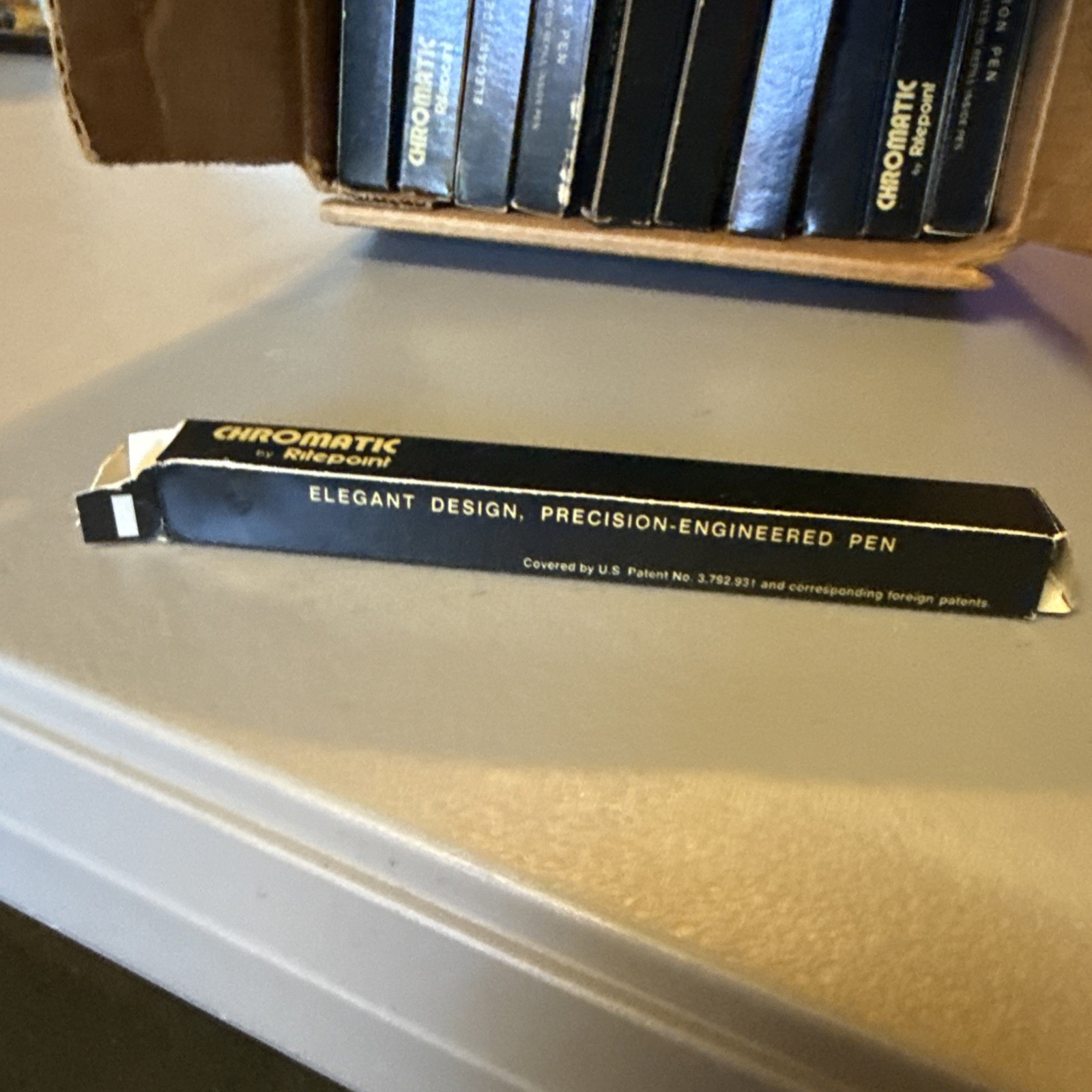 63 Total Chromatic Ballpoint Pen Dark Blue Made In USA All Metal Circa 1970’s